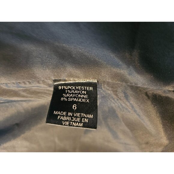 Tahari Womens Pinstripe One Button Blazer Size 6 Black & White Career Office - Picture 12 of 14